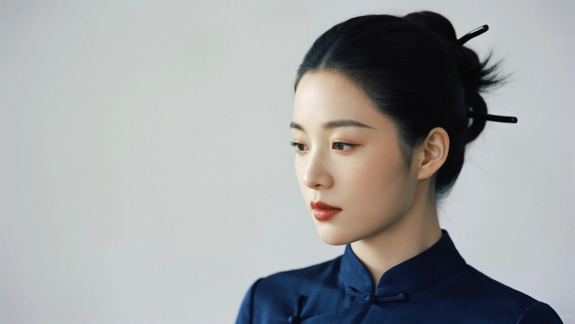 AI冷调柔光港风复古端庄怀旧港风女生,高清壁纸