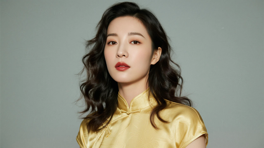 AI明亮暖柔光港风复古缎面明艳复古女生,高清壁纸