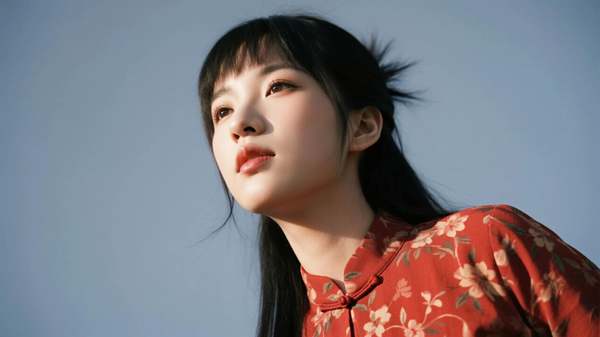 AI自然柔光国风美人休闲松弛古风少女，高清壁纸