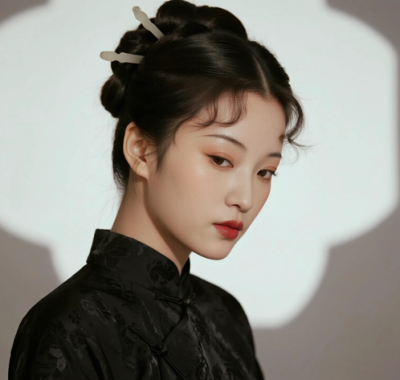 AI国风美人电脑桌面壁纸 | 墨色华裳清冷雅致女神8K超高清无水印套图