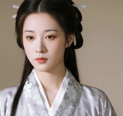 AI国风美人电脑桌面壁纸 | 银灰长衫清冷柔美女生8K超高清无水印套图