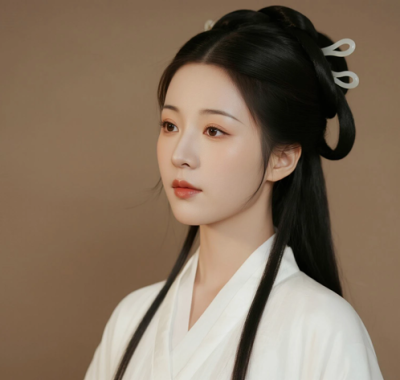 AI国风美人电脑桌面壁纸 | 月白宋制襦裙清雅古风女子8K超高清无水印套图