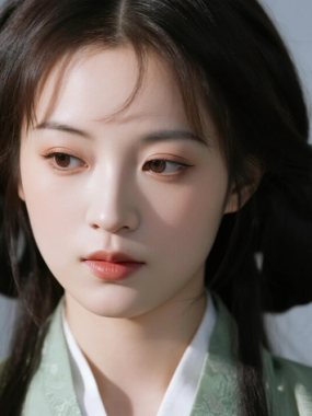 AI国风美人电脑桌面壁纸 | 豆青明制褙子恬静素雅女子8K超高清无水印套图