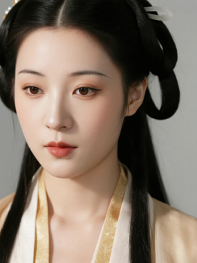 AI国风美人电脑桌面壁纸 | 浅金薄纱华丽柔美女生8K超高清无水印套图