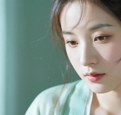 AI清新治愈电脑壁纸 | 薄荷绿元气少女清爽治愈高清套图