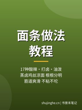面条做法教程：17种酸辣打卤油泼蒸卤面做法，夸克网盘下载