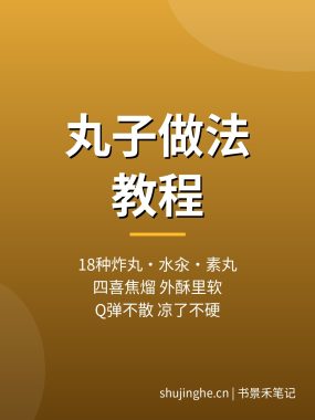 丸子做法教程:18种炸萝卜丸子四喜丸子水汆丸子做法,夸克网盘下载