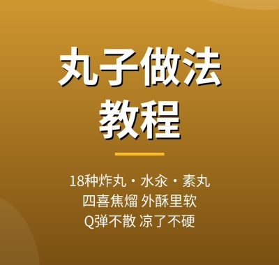 丸子做法教程：18种炸萝卜丸子四喜丸子水汆丸子做法，夸克网盘下载