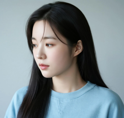 AI清新治愈电脑桌面壁纸 | 雾霾蓝卫衣恬静素雅女生8K超高清无水印套图