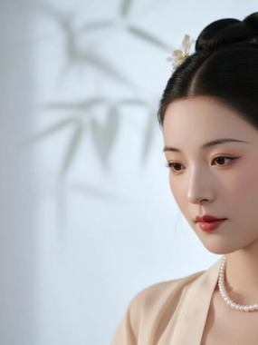 AI国风美人电脑壁纸 | 宋制清雅美人书卷雅致高清套图