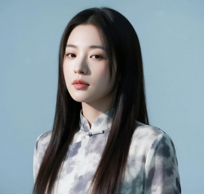 AI优雅旗袍电脑桌面壁纸 | 水墨印花清雅文艺美人8K超高清无水印套图