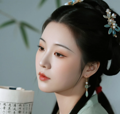 AI国风美人电脑壁纸 | 文艺诗书美人古韵清雅高清套图