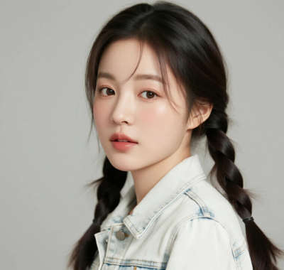 AI清新治愈电脑桌面壁纸 | 奶白牛仔外套元气少女8K超高清无水印套图