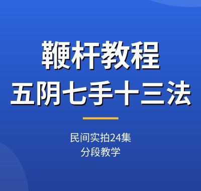鞭杆教程视频_五阴七手十三法+四门鞭杆分段教学民间实拍下载