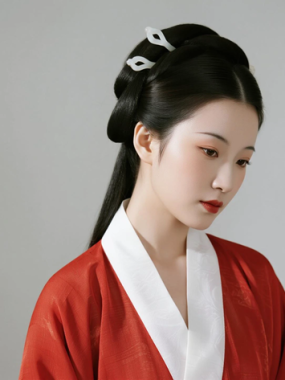 AI国风美人电脑桌面壁纸 | 朱红汉服温婉雅致女生8K超高清无水印套图