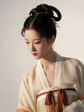 AI国风美人电脑桌面壁纸 | 宋代大袖衫温婉女生8K无水印套图