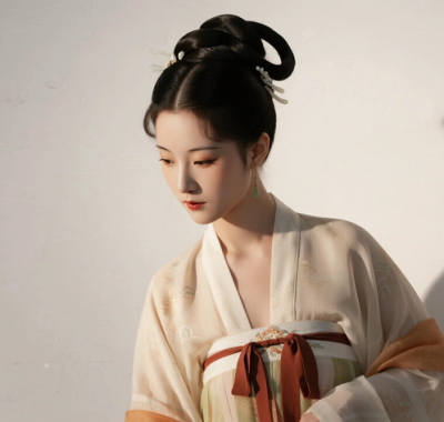 AI国风美人电脑桌面壁纸 | 宋代大袖衫温婉女生8K无水印套图