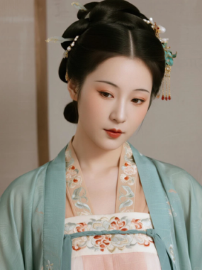 AI国风美人电脑桌面壁纸 | 宋代旋袄温婉女生8K无水印套图