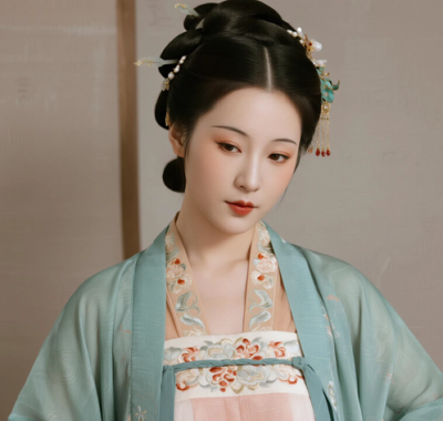 AI国风美人电脑桌面壁纸 | 宋代旋袄温婉女生8K无水印套图