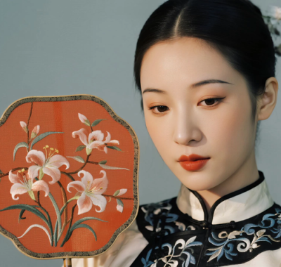 AI优雅旗袍电脑桌面壁纸 | 兰花旗袍淡雅脱俗8K超高清无水印套图