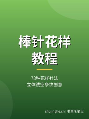 棒针花样教程【78种】立体浮雕镂空扇形条纹创意针法围巾编织夸克网盘下载