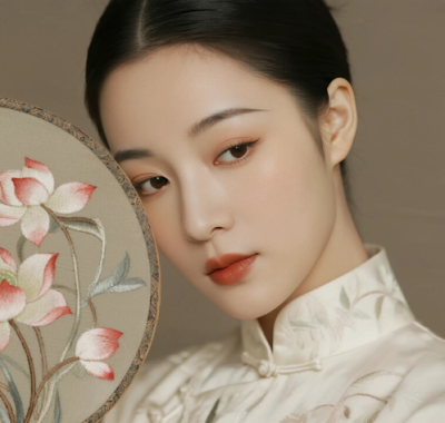 AI优雅旗袍电脑桌面壁纸 | 荷花旗袍清新脱俗8K超高清无水印套图