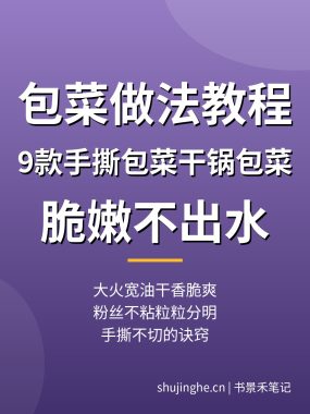 包菜做法教程9款：手撕包菜干锅包菜，脆嫩不出水的窍门（0基础实操）
