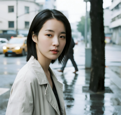 AI清新治愈高清图集 | 女生雨后光影通透套图