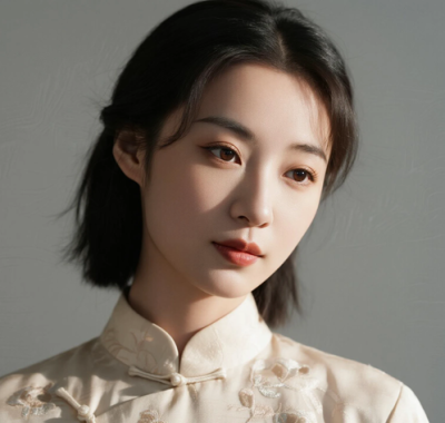 AI优雅旗袍电脑桌面壁纸 | 浅卡刺绣温婉柔和女生8K超高清无水印套图