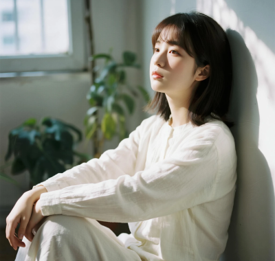 AI清新治愈高清图集 | 日系女生简约柔和套图