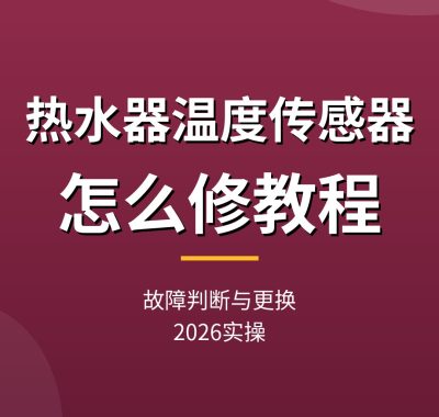 热水器温度传感器怎么修：故障判断与更换教程实操（2026）
