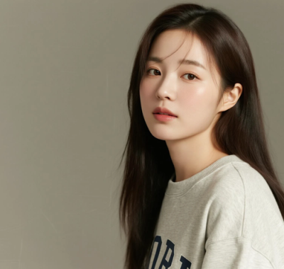 AI美图清新治愈电脑桌面壁纸 | 浅灰穿搭简约随性女生8K超高清无水印套图