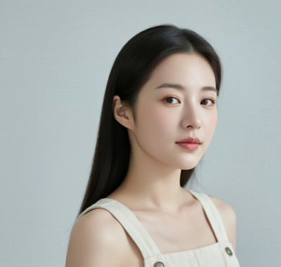AI美图清新治愈电脑桌面壁纸 | 米白穿搭纯真温柔女生8K超高清无水印套图