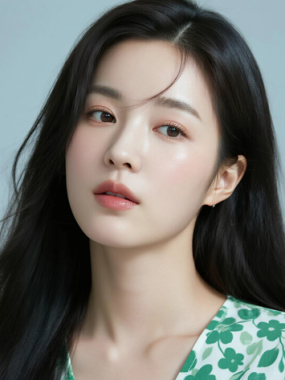 AI美图清新治愈电脑桌面壁纸 | 青绿穿搭自然清新女生8K超高清无水印套图