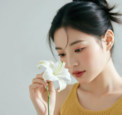 AI美图清新治愈电脑桌面壁纸 | 暖黄穿搭元气柔和女生8K超高清无水印套图