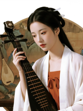 AI国风美人高清图集 | 女子水墨山水清雅套图