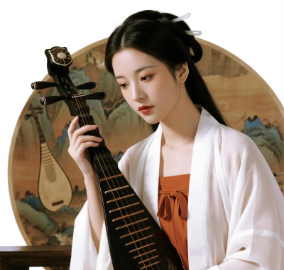 AI国风美人高清图集 | 女子水墨山水清雅套图