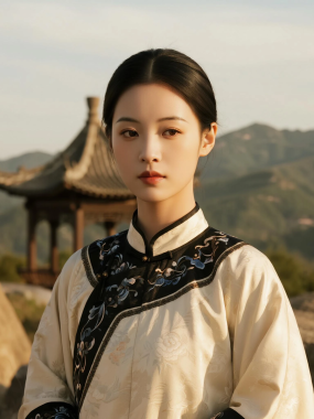 AI国风美人高清图集 | 青山背景大气套图