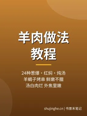羊肉做法教程：24种葱爆羊肉红烧羊蝎子羊肉汤做法，夸克网盘下载